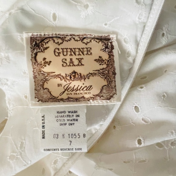 Vintage White Eyelet Gunne Sax Dress by Jessica - Picture 11 of 11